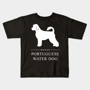 Portuguese Water Dog White Silhouette Kids T-Shirt